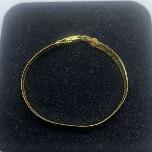 MBC 14K Gold Plated Over 925 Sterling Silver Herringbone Bracelet